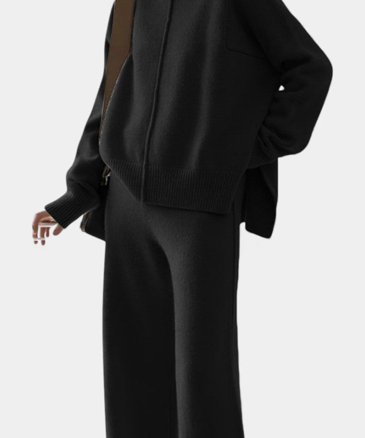 Stanca – Set tricotat cu pantaloni largi
