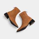Andreea – Botine ascuțite cu toc bloc