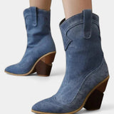 Raluca – Botine western cu vârf ascuțit