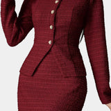 Paraschiva – Set din tweed cu fustă sirenă