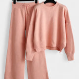 Marcela – Set tricotat cu pantaloni largi