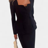 Despina – Set blazer și fustă lungă