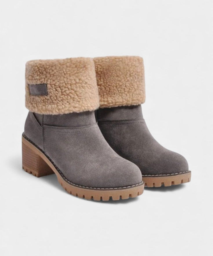 Cerasela – Botine cu manșetă pufoasă