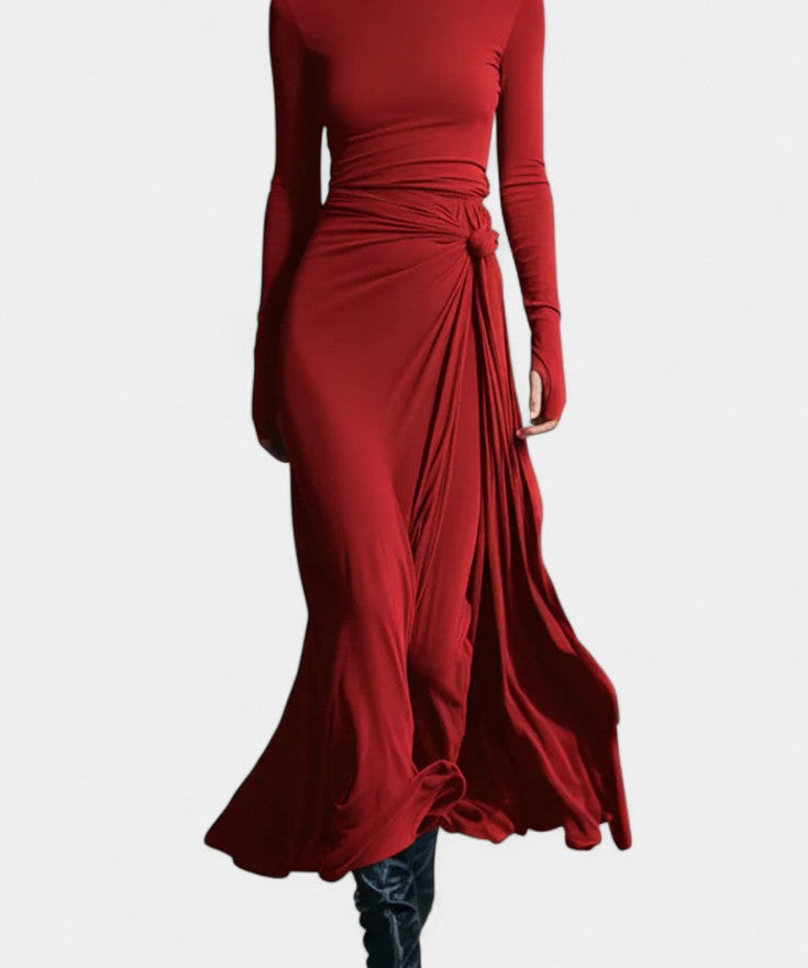 Codruța – Rochie lungă cu nod