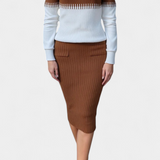 Rozina – Set tricotat cu fustă creion