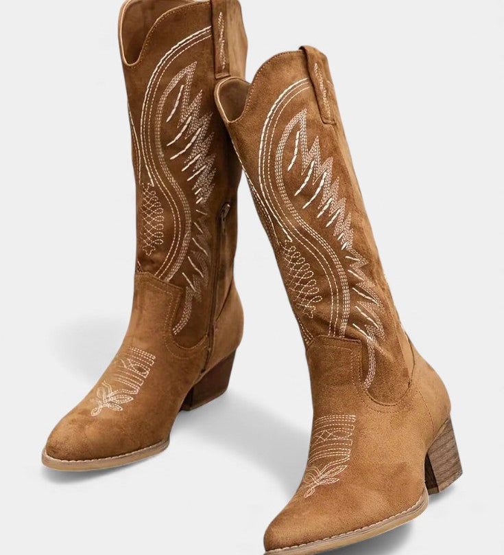 Aurora – Cizme western cu broderie