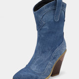 Raluca – Botine western cu vârf ascuțit