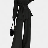 Carla – Set sacou și pantaloni largi