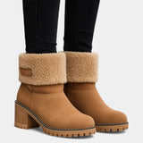 Cerasela – Botine cu manșetă pufoasă