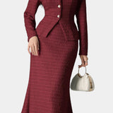 Paraschiva – Set din tweed cu fustă sirenă