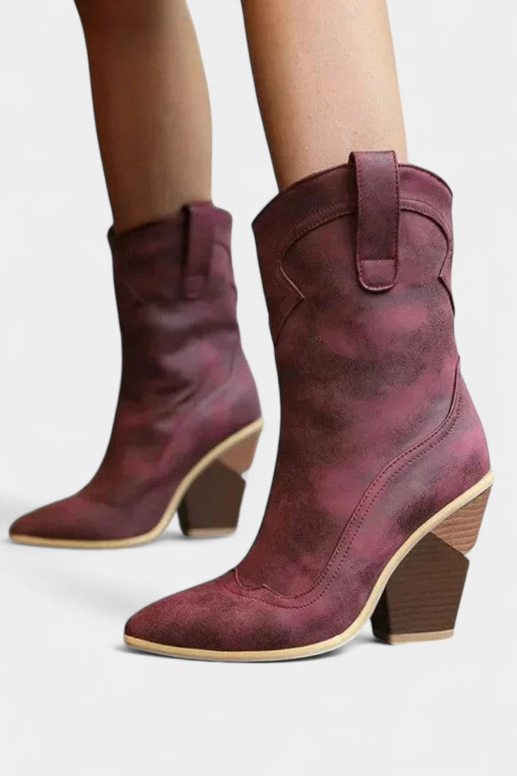Raluca – Botine western cu vârf ascuțit