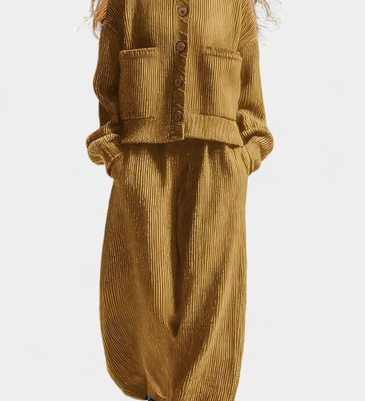 Grațiela – Set cardigan și pantaloni largi