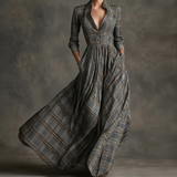 Catrinel – Rochie maxi în carouri