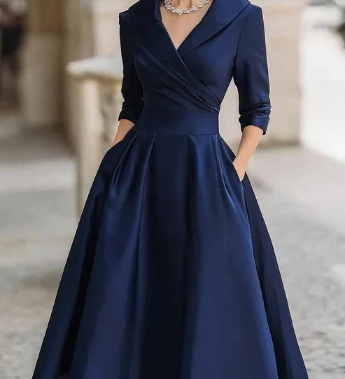 Melania – Rochie cu guler șal