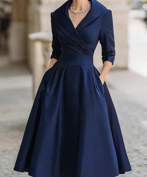Melania – Rochie cu guler șal