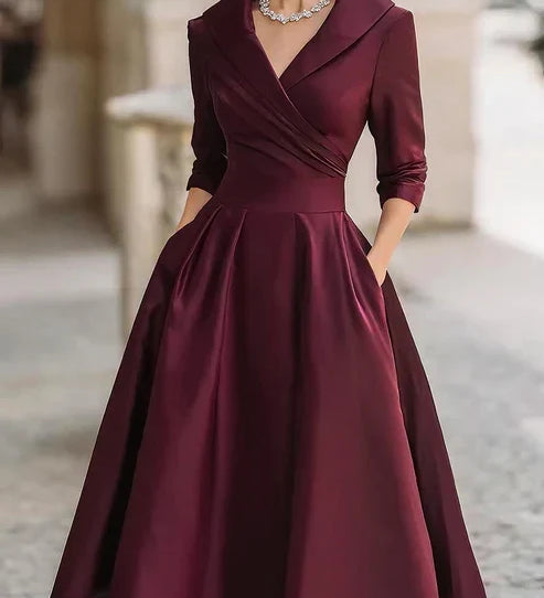 Melania – Rochie cu guler șal