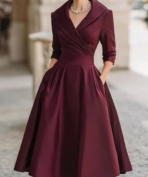 Melania – Rochie cu guler șal