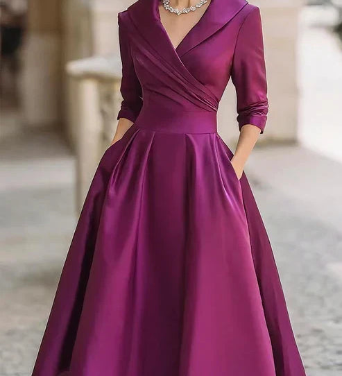 Melania – Rochie cu guler șal