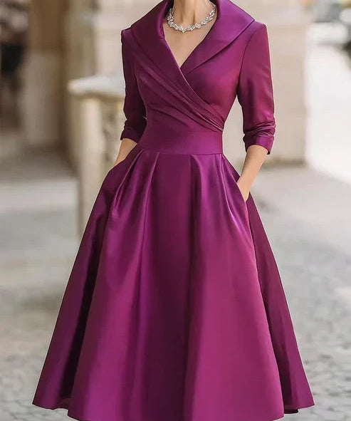Melania – Rochie cu guler șal