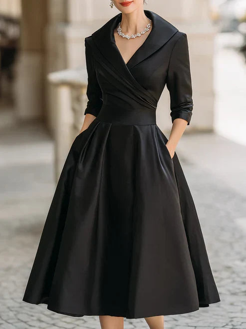 Melania – Rochie cu guler șal