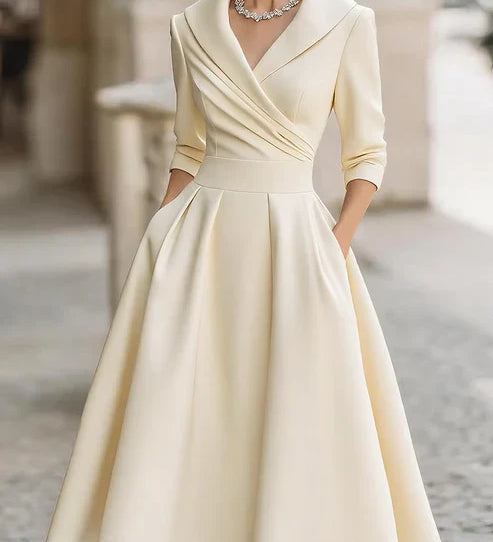 Melania – Rochie cu guler șal