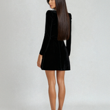 Diana – Rochie de catifea cu cristale