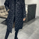 Gabriela – Palton matlasat cu căptușeală leopard