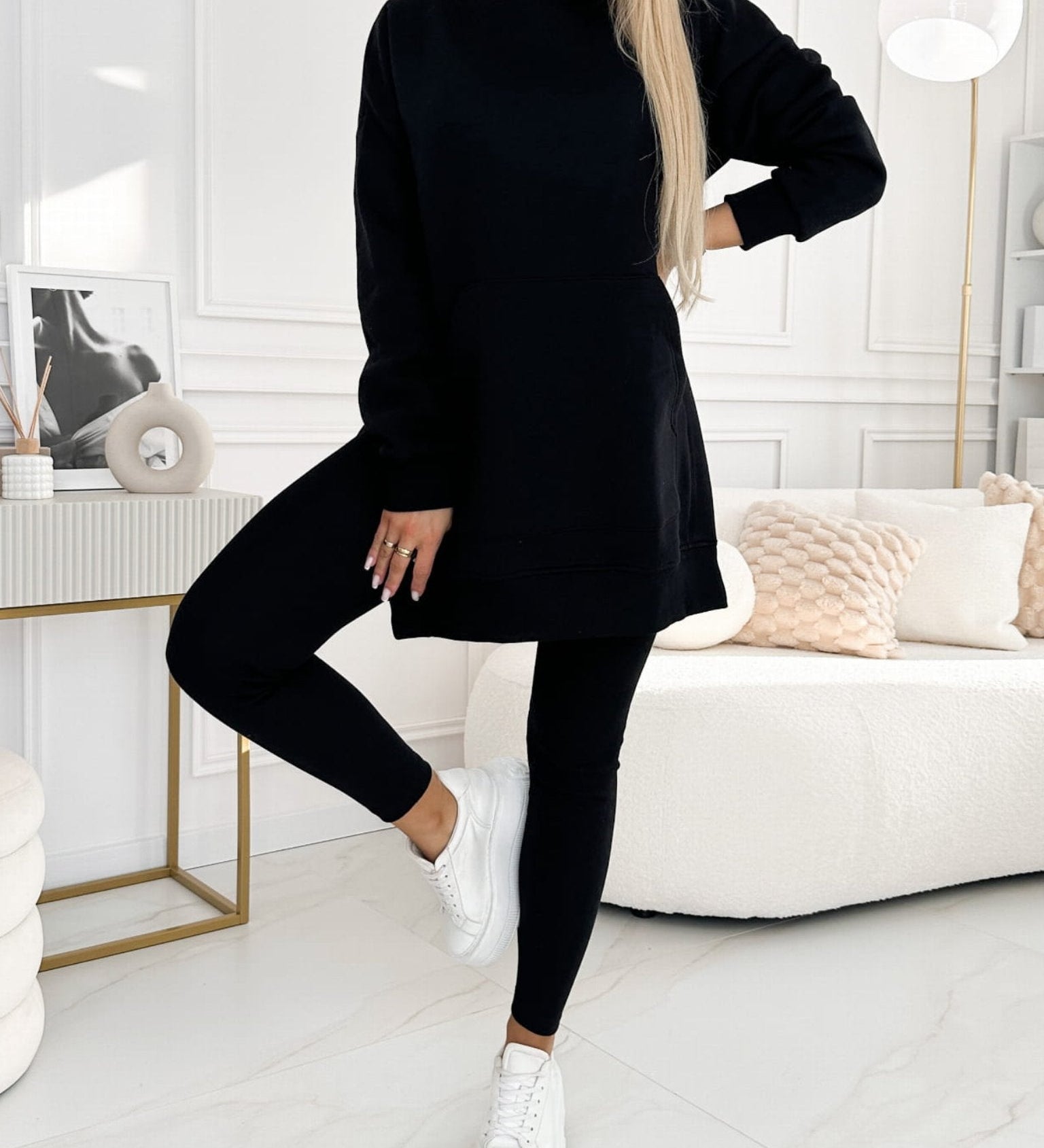 Laura – Set hanorac lung cu colanți