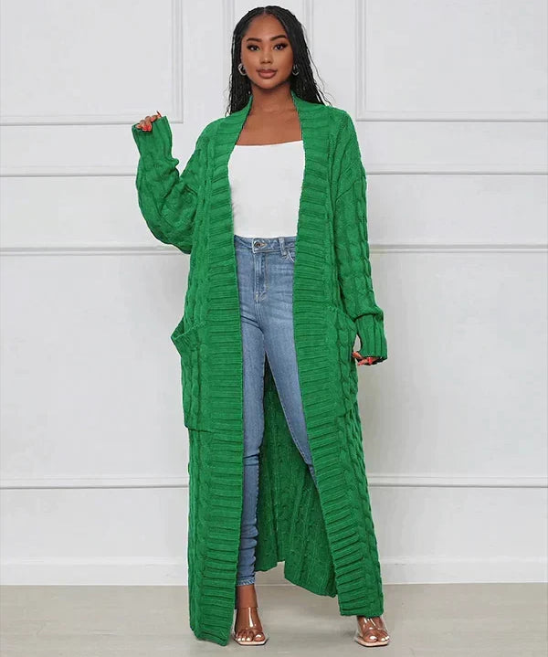 Ileana – Cardigan maxi cu împletituri