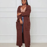 Ileana – Cardigan maxi cu împletituri