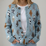 Augustina – Cardigan tricotat cu pisici