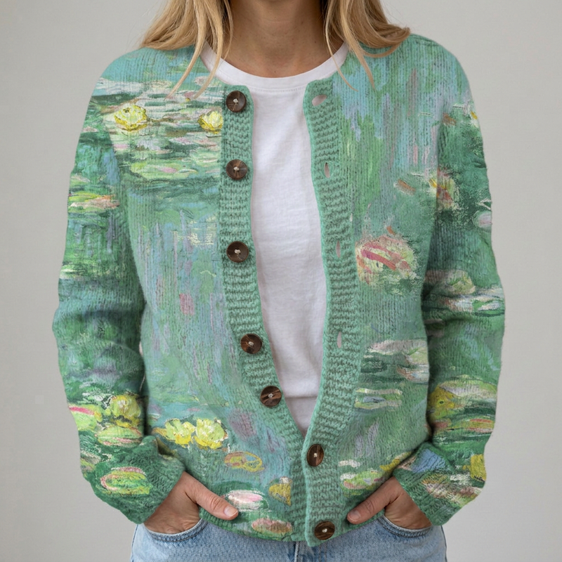 Floarea – Cardigan cu flori de toamnă