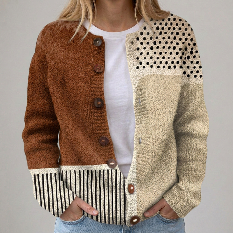 Flavia – Cardigan tricotat cu model vintage