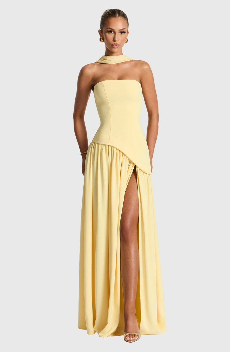 Nineta – Rochie lungă de seară cu slit