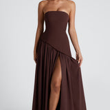 Nineta – Rochie lungă de seară cu șliț