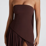 Nineta – Rochie lungă de seară cu șliț