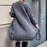 Jana – Cardigan lung cu franjuri