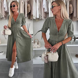 Ada – Rochie denim cu nasturi