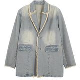 Ofelia – Blazer din denim cu franjuri