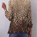 Cristina – Jachetă plisată cu leopard