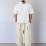 Victor – Pantaloni crem cu pense