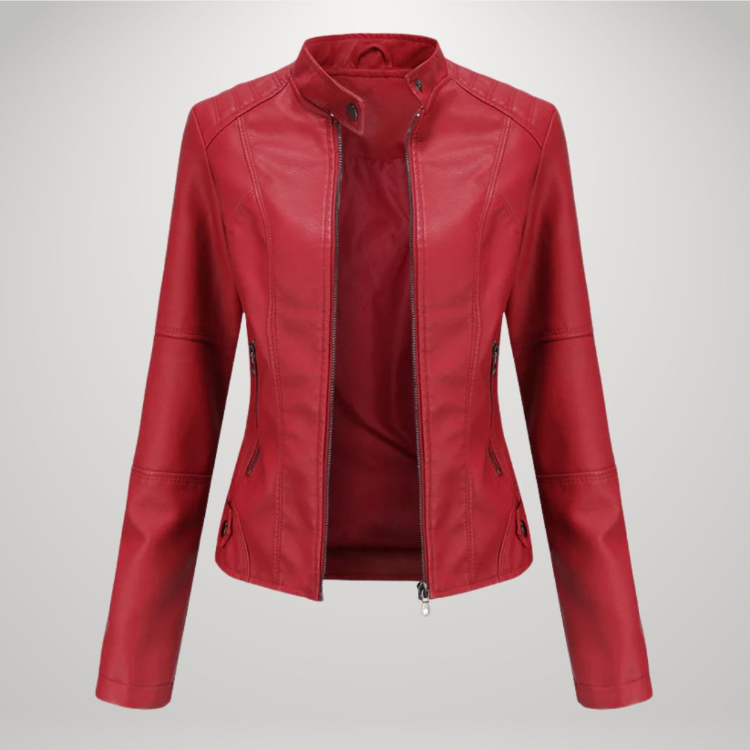 Veronica – Geacă biker cu guler înalt