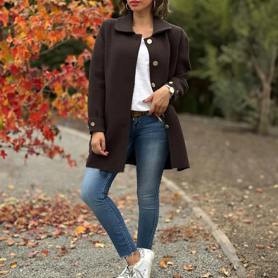 Mihaela – Palton oversized cu nasturi