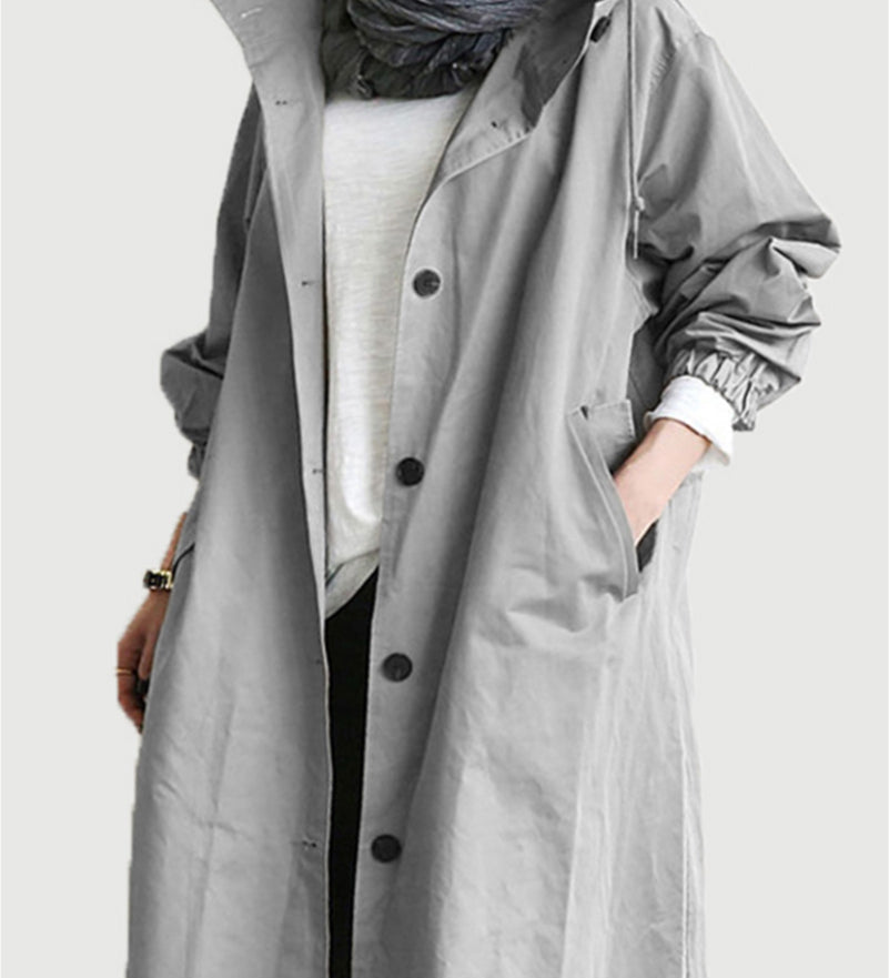 Marilena – Trenci oversized cu glugă