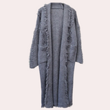 Jana – Cardigan lung cu franjuri