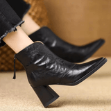 Lenuța – Botine cu toc gros