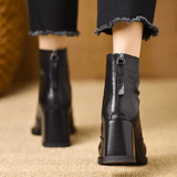 Lenuța – Botine cu toc gros