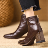 Lenuța – Botine cu toc gros